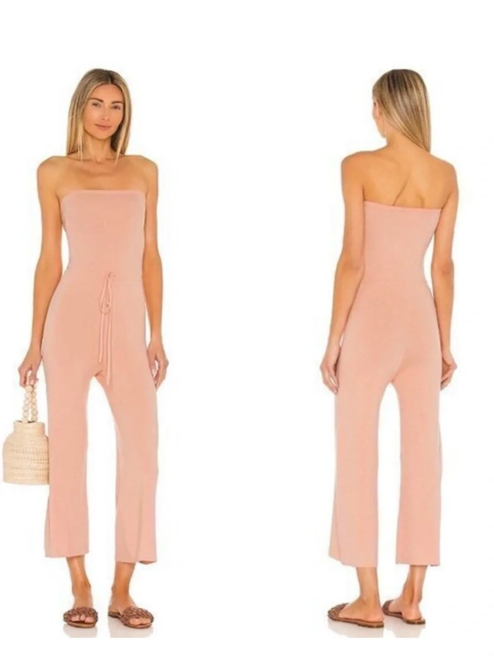 Lovers + Friends Lola Knit Strapless Jumpsuit Size Small